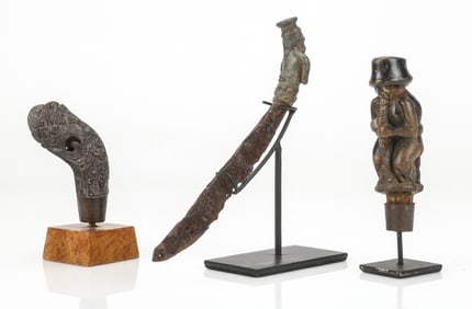 Javanese Kris And 2 Balinese Handles 200-400