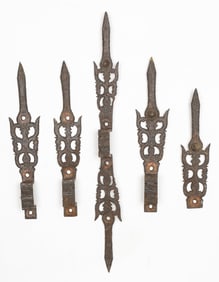 Collector's Lot of Antique Indonesian Iron Door Lock Hardware