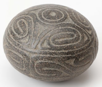 Taino Carved Basalt Game Ball