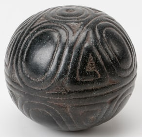 Taino Carved Basalt Game Ball