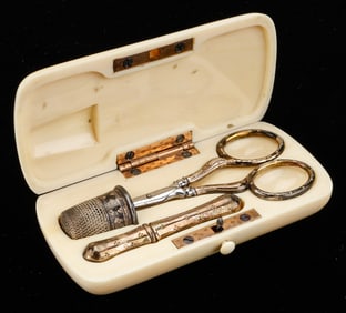 Antique French Necessaire Travel Sewing Kit