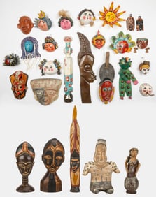 Collection of 22 Mexican And Other Masks