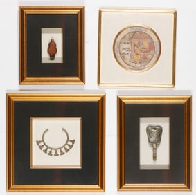 Collector's Lot of Asian Framed Objects