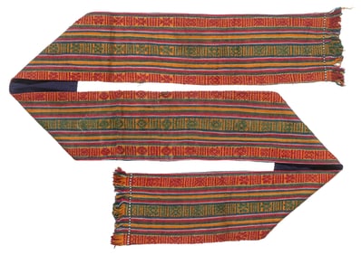 Antique Striped Textile Band, 6'5'' x 0'6''