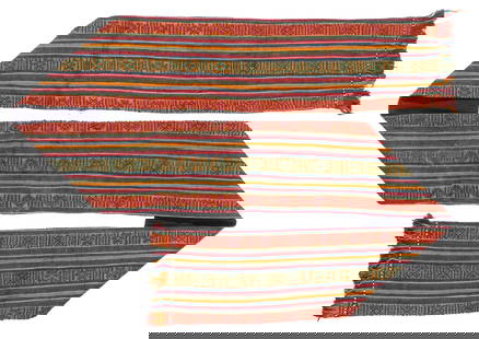 Antique Striped Textile Band, 6'5'' x 0'6'': Antique Striped Textile Band, 6'5'' x 0'6'' (196 x 15 cm). Wool. Ex. Elena Touceda Goff estate. Proceeds to benefit the non-profit, Weave a Real Peace. https://weavearealpeace.org/