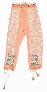 Matador Pants: Matador Pants. Silk embroidery. Size: 35'' x 16'' (89 x 41 cm).