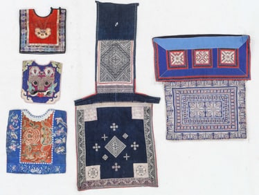Collector's Lot of 5 Chinese and Minority Group Textiles