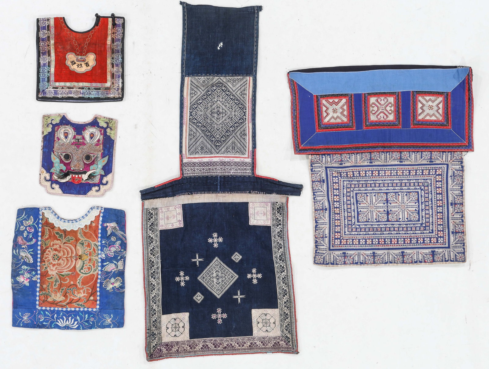 Collector's Lot of 5 Chinese and Minority Group Textiles (1 of 2)