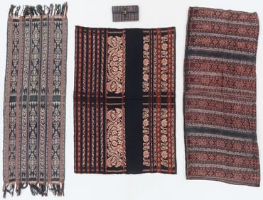 Collector's Lot of Indonesian Cotton Ikat Textiles