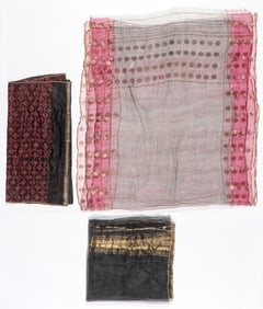 3 Indian Shawls, India, Mid 20th C.