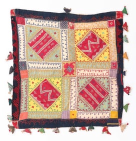 Ceremonial Textile Chakla With Applique, Embroidery And Dangles, India, Early-Mid 20th C.