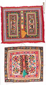 2 Indian Cotton Appliqué Festival Animal Covers, Early/Mid 20th C.