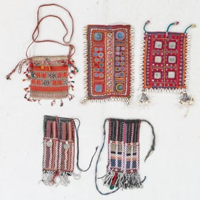 Collector's Lot of Ethnic Embellished Textiles (5)