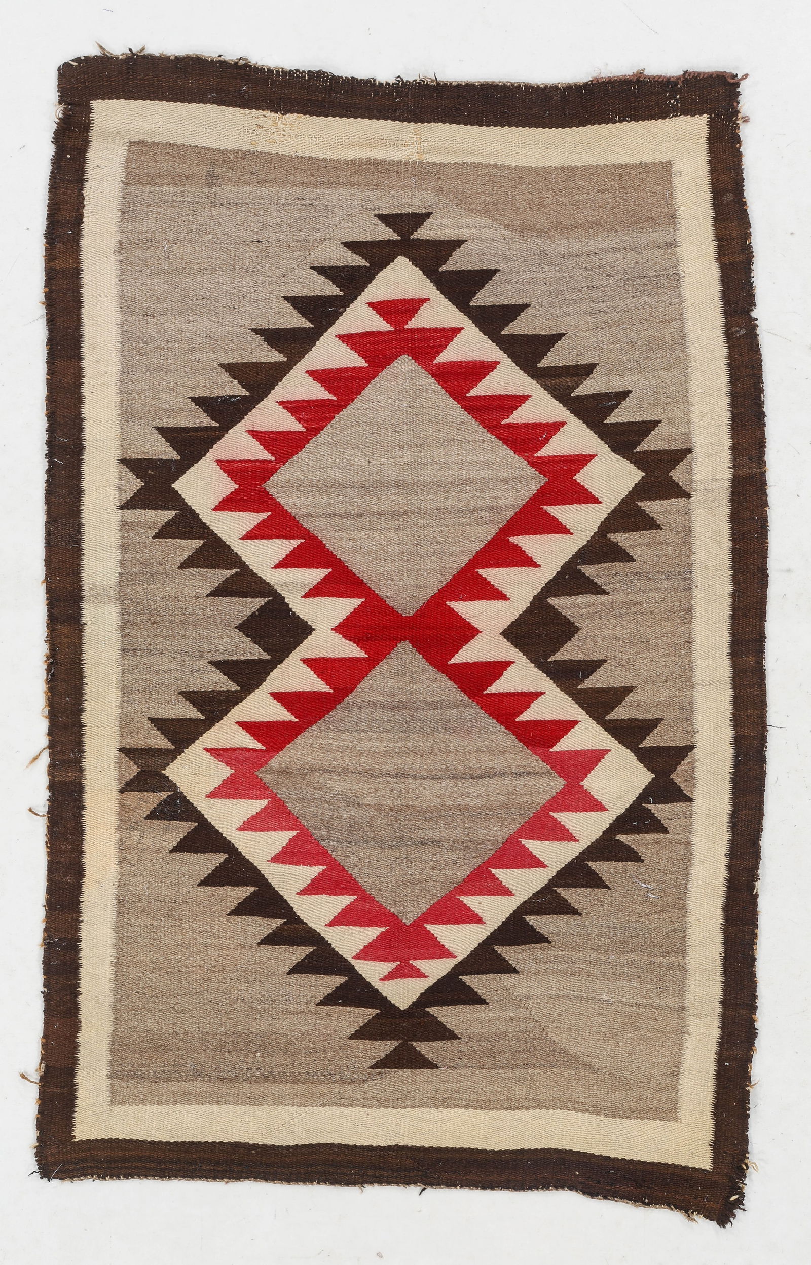 Navajo Rug, 1930-1940, 2'8'' x 4'2'': Navajo Rug, 1930-1940. Wool. Size: 2'8'' x 4'2'' (81 x 127 cm).