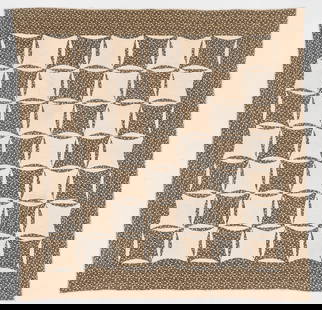 Robbing Peter to Pay Paul Pieced Cotton Quilt, Early/Mid 20th C.: Robbing Peter to Pay Paul Pieced Cotton Quilt, Early/Mid 20th C. Cotton. This pattern is similar to Orange Peel. 6'10'' x 6'10'' (208 x 208 cm)