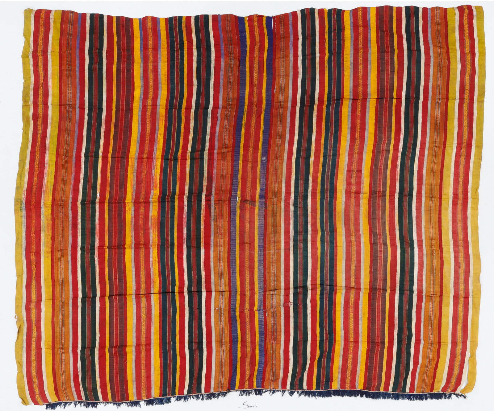 Southeast Asian Woven and Patchwork Bed Cover, Early 20th C. (1 of 3)