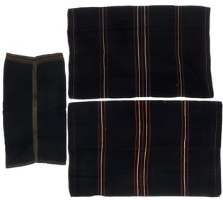 3 Mizo Tribal Cotton Cloths, Mizoram, NE India