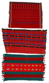 3 Naga Tribal Designed Shawls for Tourist Market, Mokokchung, Ao District, 1970s