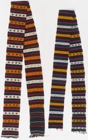 2 Nambu Wool Woven Textiles, Manang, Tibet, Mid 20th C.