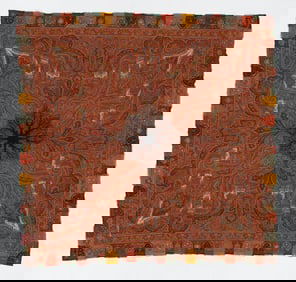 Kashmir Paisley Wool Shawl, India, Late 19th C.