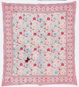 Block Printed Cotton Textile, India, Early 20th C.