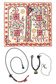 Festival Bull Cover, Bell and Rope, Gujarat, Mid 20th C.