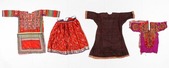 Collector's Lot of Ethnic Clothing (4), India, Early to Mid 20th C.