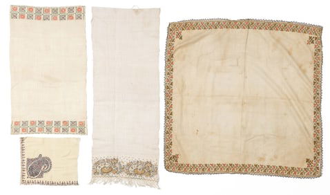 Group of 4 Antique Turkish/Persian Textiles