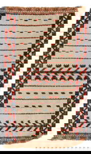 Yomud Tent Band Fragment, Central Asia, Late 19th C.: Yomud Tent Band Fragment, Central Asia, Late 19th C. Wool pile. Wool. Size: 2'3'' x 1'4'' (69 x 41 cm).