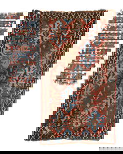 Two 19th C. Caucasian Kilims: Two 19th C. Caucasian Kilims. Including a Kuba kilim and a striped kilim fragment. Largest Size: 4'9'' x 8'3'' (145 x 251 cm). Weight: 10 lbs total