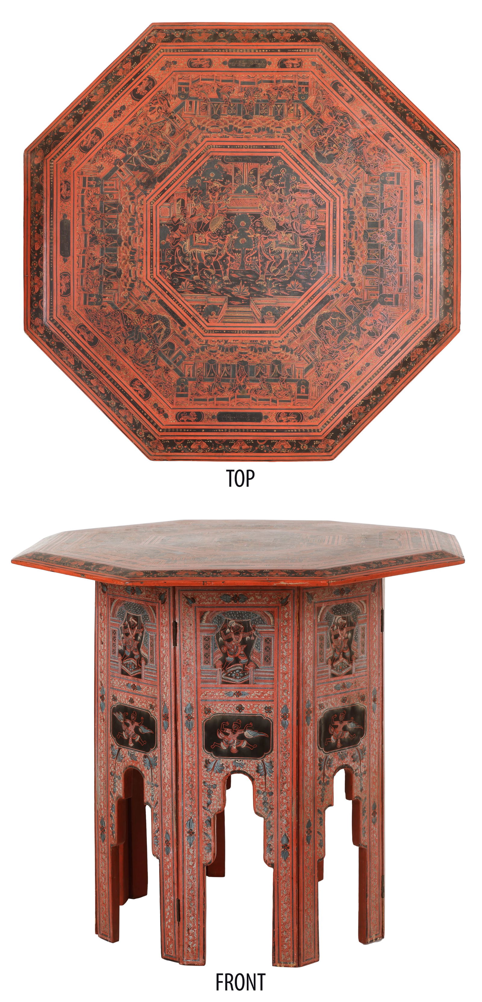 Antique Burmese Lacquered Table