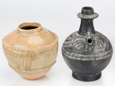 2 Asian Pottery Pieces