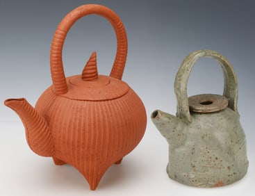 2 Art Pottery Teapots