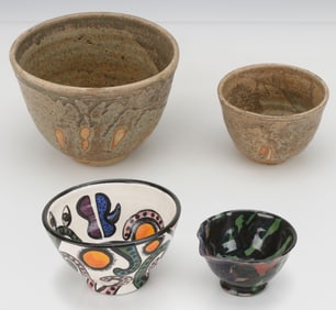 4 Art Pottery Bowls