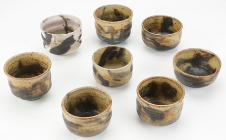 8 Studio Pottery Bowls Signed: Jones