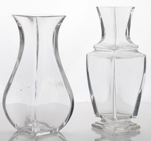 2 Baccarat Crystal Vases