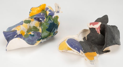 Catherine Magel, 2 Studio Pottery Sculptural Vessels