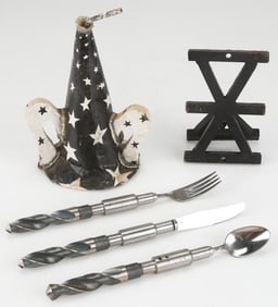 Lot of 5 Decorative Metal Objects