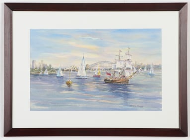 Nerryl Roper (Australian, 20th c.) Harbor Scene, 2004