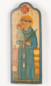 Monica Sosaya Halford (American/New Mexico) Retablo Saint Anthony