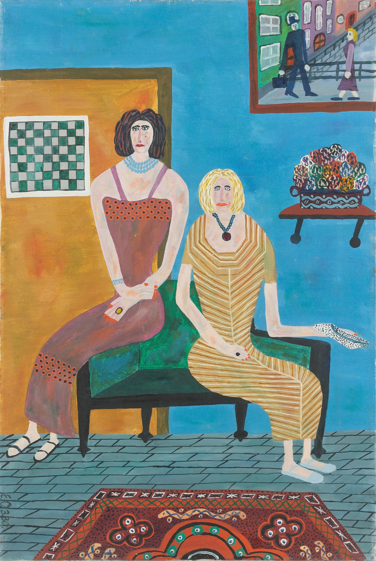 Eduard Odenthal (German, 1929-2006) "Two Women" (1 of 4)