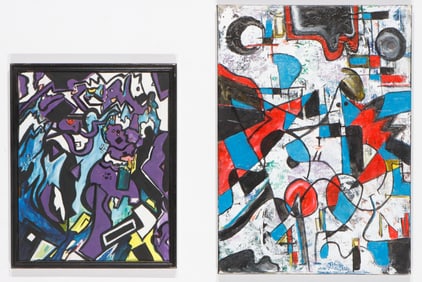 John Schwab (American, 20th c.) Two Paintings
