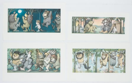 Maurice Sendak (American 1928-2012) 4 "Where The Wild Things Are" Prints