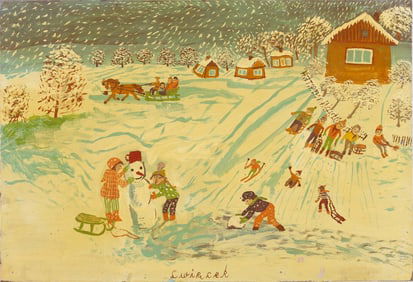 Ludwig Wiecek (Polish/Poland) Folk Art Painting