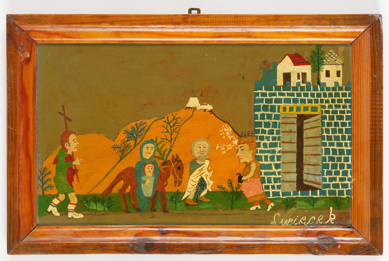 Ludwig Wiecek (Polish/Poland) Folk Art Painting (1 of 3)