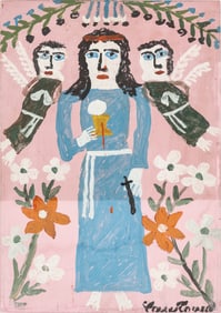 Katarzyna Gawlowa (Polish/Poland) Saint "Barbara" with Angels