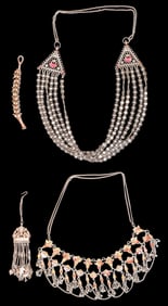 Group of Vintage Pakistani Jewelry, 4 Pieces