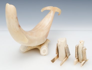Morris Nigiyok (Inuit, b.1934) Ox Horn Beluga Whale