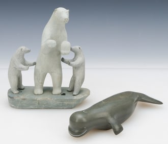 2 Inuit Stone Carvings
