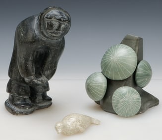 3 Inuit Stone Carvings
